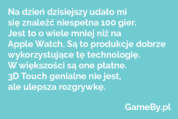 3D Touch w grach - GameBy.pl