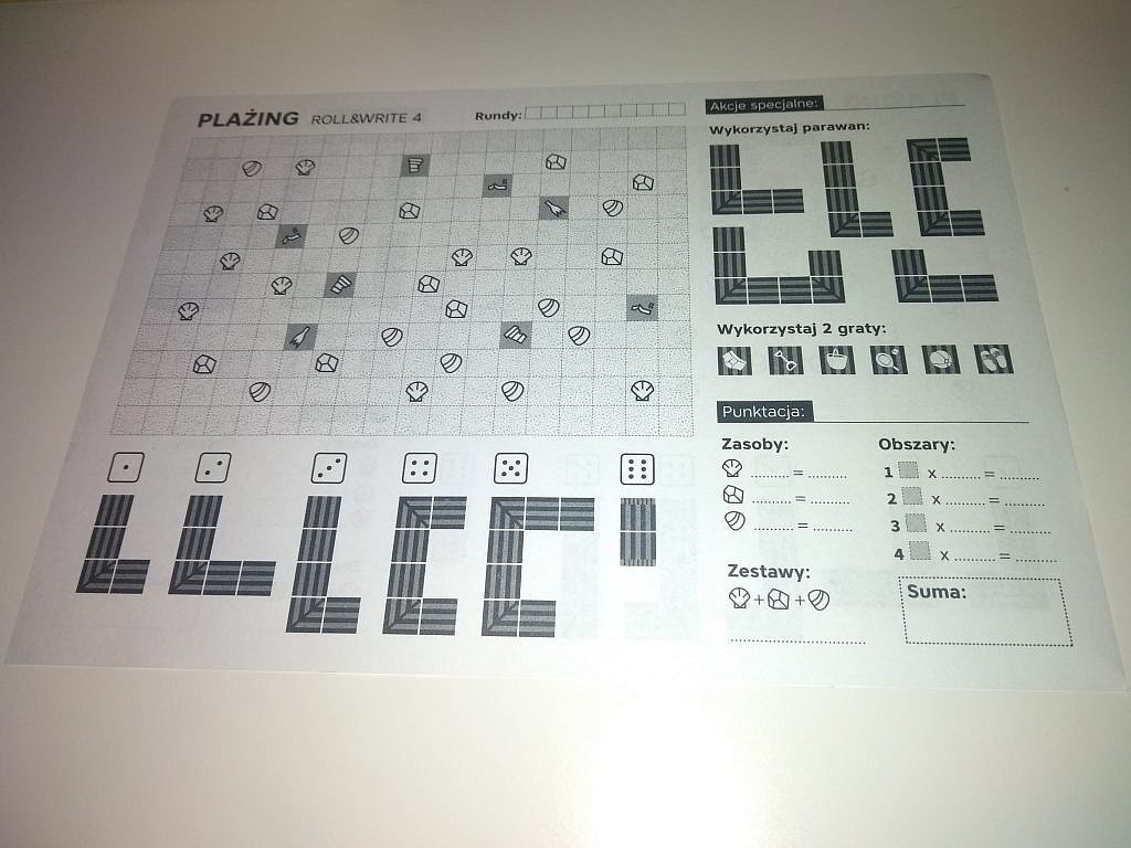 Plażing: Roll and write - GameBy.pl
