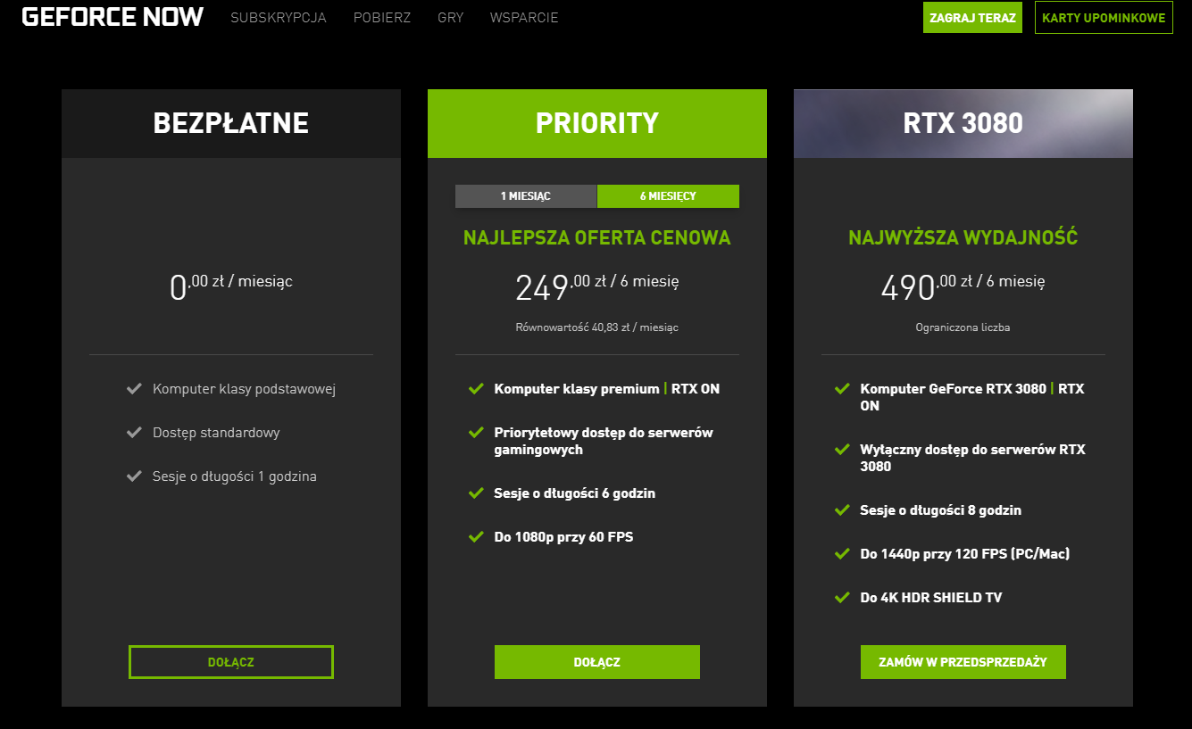 NVIDIA GeForce Now - Gameby.pl