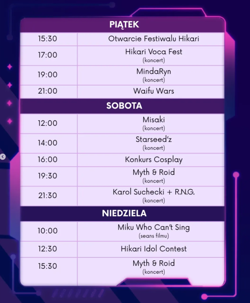 Program sceny - Hikari