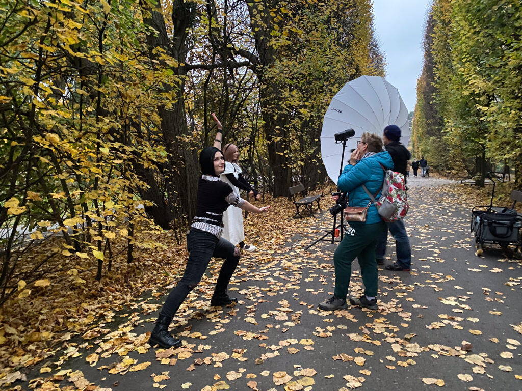 Fotograf na sesji zdjęciowej